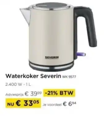 Molecule Waterkoker Severin wK 9577 aanbieding