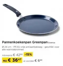 Molecule Pannenkoekenpan Greenpan Essence aanbieding