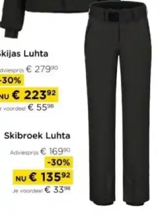 Molecule Skibroek Luhta aanbieding