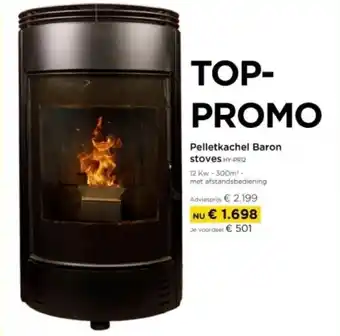 Molecule Pelletkachel Baron stoves aanbieding