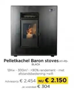 Molecule Pelletkachel Baron stoves aanbieding