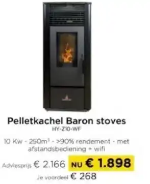 Molecule Pelletkachel Baron stoves aanbieding