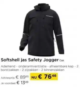 Molecule Softshell winterjas Jobman 1040 aanbieding