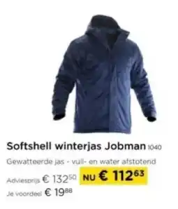 Molecule Softshell winterjas Jobman aanbieding