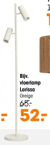 Kwantum vloerlamp Larissa Greige aanbieding