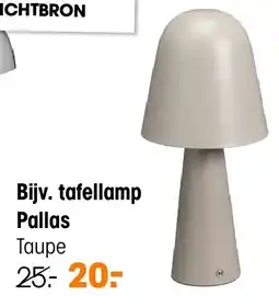 Kwantum tafellamp Pallas Taupe aanbieding