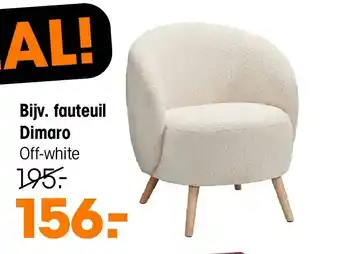 Kwantum fauteuil Dimaro Off-white aanbieding