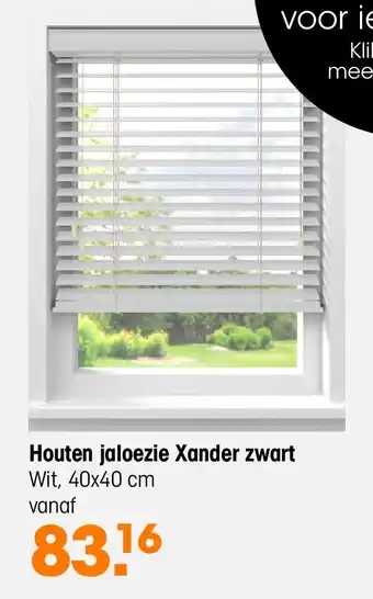 Kwantum Houten jaloezie Xander zwart aanbieding