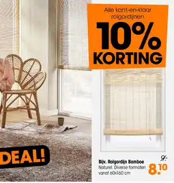 Kwantum Rolgordijn Bamboe aanbieding