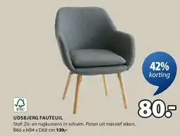 Jysk UDSBJERG FAUTEUIL aanbieding