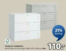 Jysk FRAMLEV COMMODE aanbieding