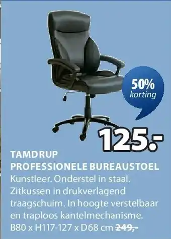 Jysk TAMDRUP PROFESSIONELE BUREAUSTOEL aanbieding