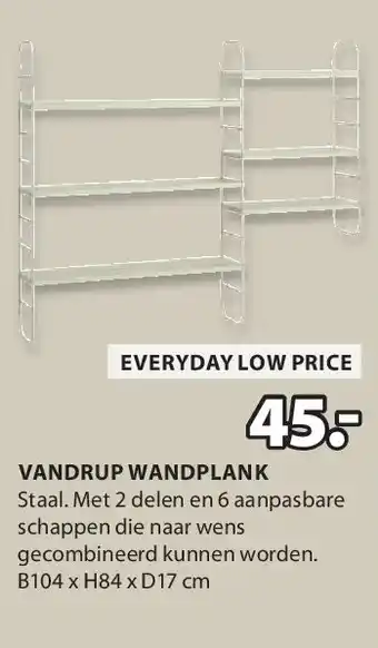 Jysk VANDRUP WANDPLANK aanbieding