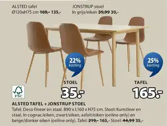 Jysk ALSTED TAFEL aanbieding