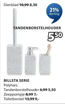 Jysk BILLSTA SERIE Polyhars. Tandenborstelhouder aanbieding