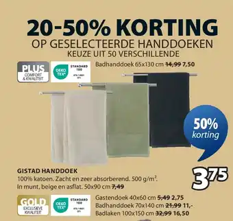 Jysk GISTAD HANDDOEK aanbieding