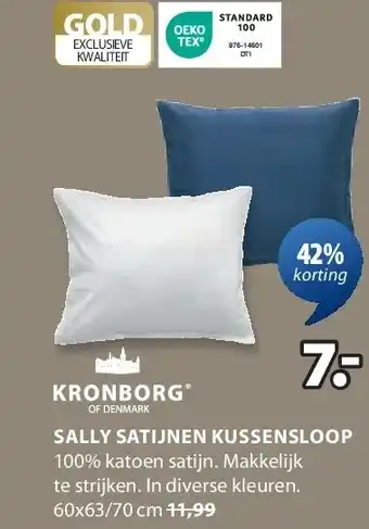 Jysk SALLY SATIJNEN KUSSENSLOOP aanbieding