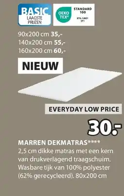 Jysk MARREN DEKMATRAS aanbieding