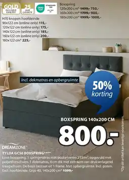 Jysk TYLDA GC50 BOXSPRING aanbieding