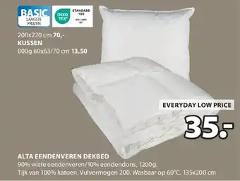 Jysk ALTA EENDENVEREN DEKBED aanbieding