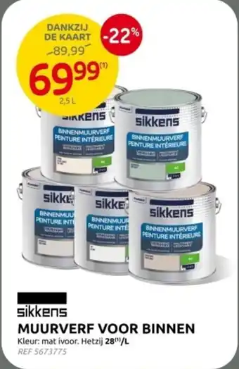 Brico Sikkens Muurverf voor Binnen aanbieding