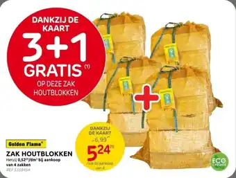 Brico Golden Flame Zak Houtblokken aanbieding