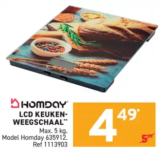 Trafic Homday LCD Keukenweegschaal aanbieding