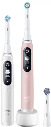 Coolblue Oral-B iO Series 6N Lot de 2 Blanc + Rose aanbieding