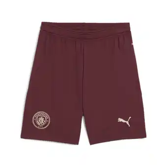 Decathlon Manchester City 24/25 short voor jongeren PUMA Dark Jasper Red aanbieding