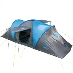 Decathlon Familie koepeltent Hammerfest Sleeper Protect - 8 personen 2 zwarte slaapcabines aanbieding