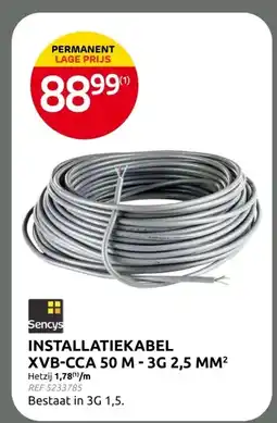 Brico INSTALLATIEKABEL XVB-CCA 50 M aanbieding