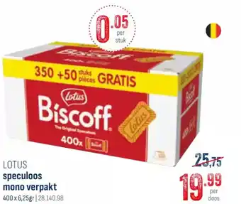 Horeca totaal LOTUS speculoos mono verpakt aanbieding