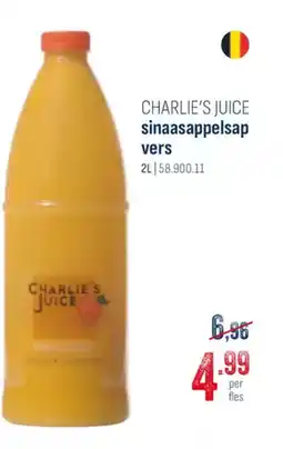 Horeca totaal CHARLIE'S JUICE sinaasappelsap vers aanbieding