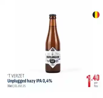 Horeca totaal 'T VERZET Unplugged hazy IPA 0,4% aanbieding