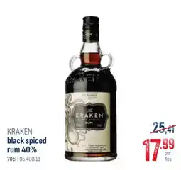 Horeca totaal Kraken black spiced rum 40% aanbieding