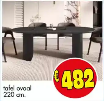 Budget Meubelen Tafel Ovaal aanbieding