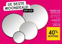 Xenos Spiegels met metalen lijst Goudkeurig aanbieding