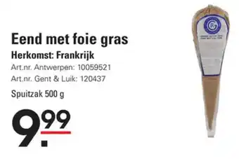 Sligro Eend met foie gras aanbieding