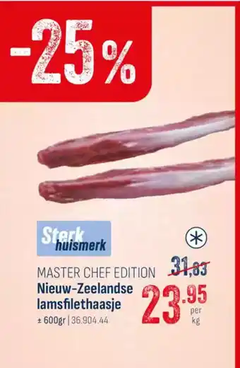 Horeca totaal Master chef edition Nieuw Zeelandse lamsfilethaasje aanbieding