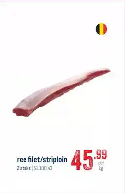 Horeca totaal Ree filet, striploin aanbieding