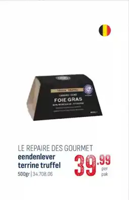 Horeca totaal Le repaire des gourmet eendenlever terrine truffel aanbieding