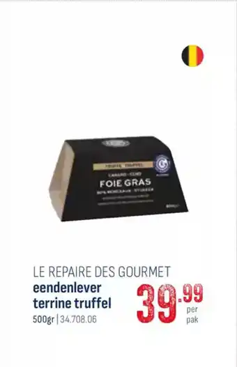 Horeca totaal Le repaire des gourmet eendenlever terrine truffel aanbieding