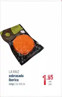 Horeca totaal La raiz sobrasada iberica aanbieding