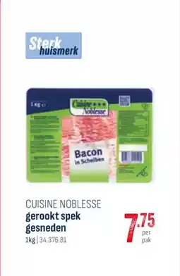 Horeca totaal Cuisine noblesse gerookt spek gesneden aanbieding