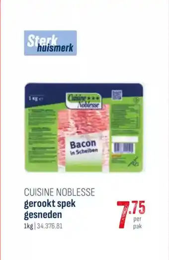 Horeca totaal Cuisine noblesse gerookt spek gesneden aanbieding