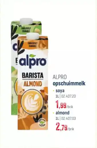 Horeca totaal Alpro opschuimmelk almond aanbieding