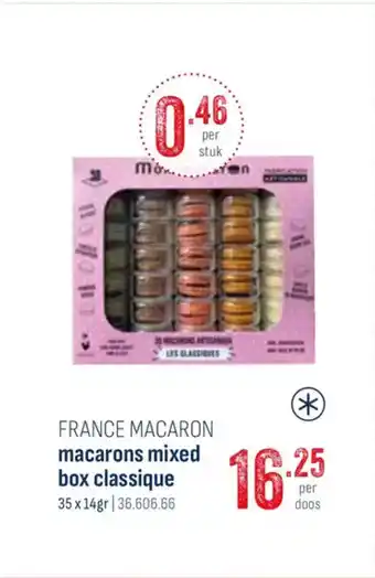 Horeca totaal France macaron macarons mixed box classique aanbieding