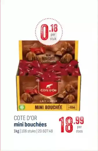 Horeca totaal Cote d'or mini bouchées aanbieding