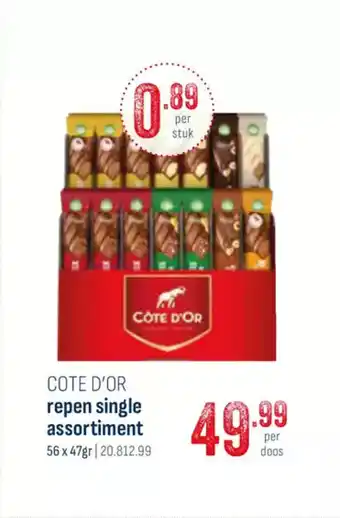 Horeca totaal Cote d'or repen single assortiment aanbieding