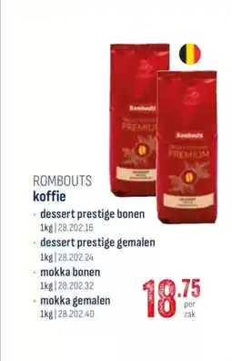 Horeca totaal Rombouts koffie aanbieding